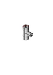 Té évacuation des fumées simple paroi, Isoleco, 250mm, inox, joint à lèvre